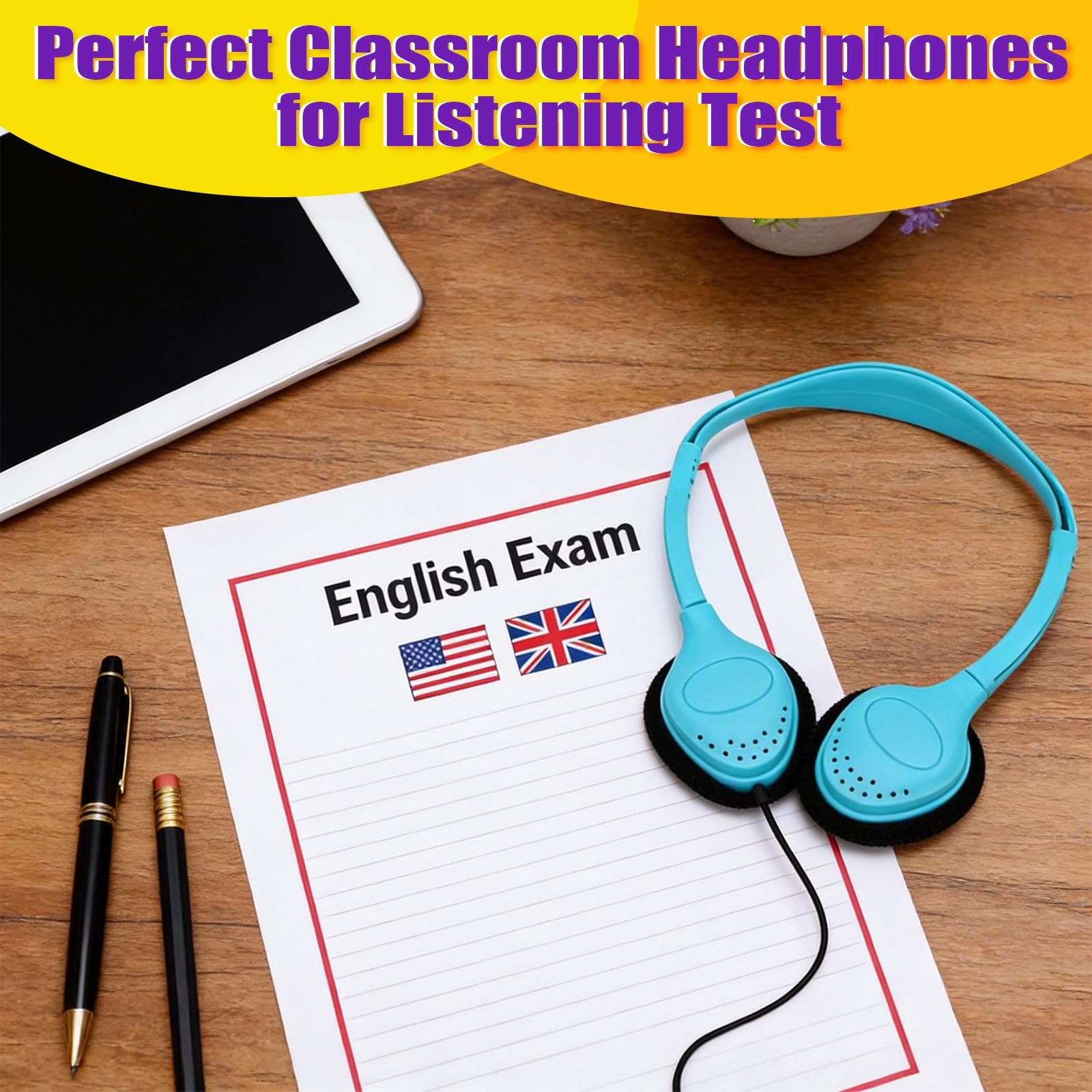 10 Pack Multicolor Bulk School Headphones 3.5mm Jack For Classroom