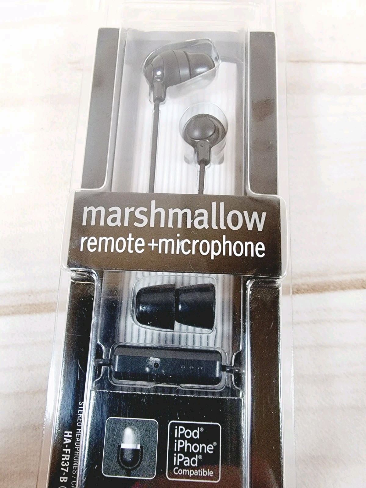 JVC HA-FR37-B Marshmallow In-Ear Headphones with Remote & Microphone – Black NEW