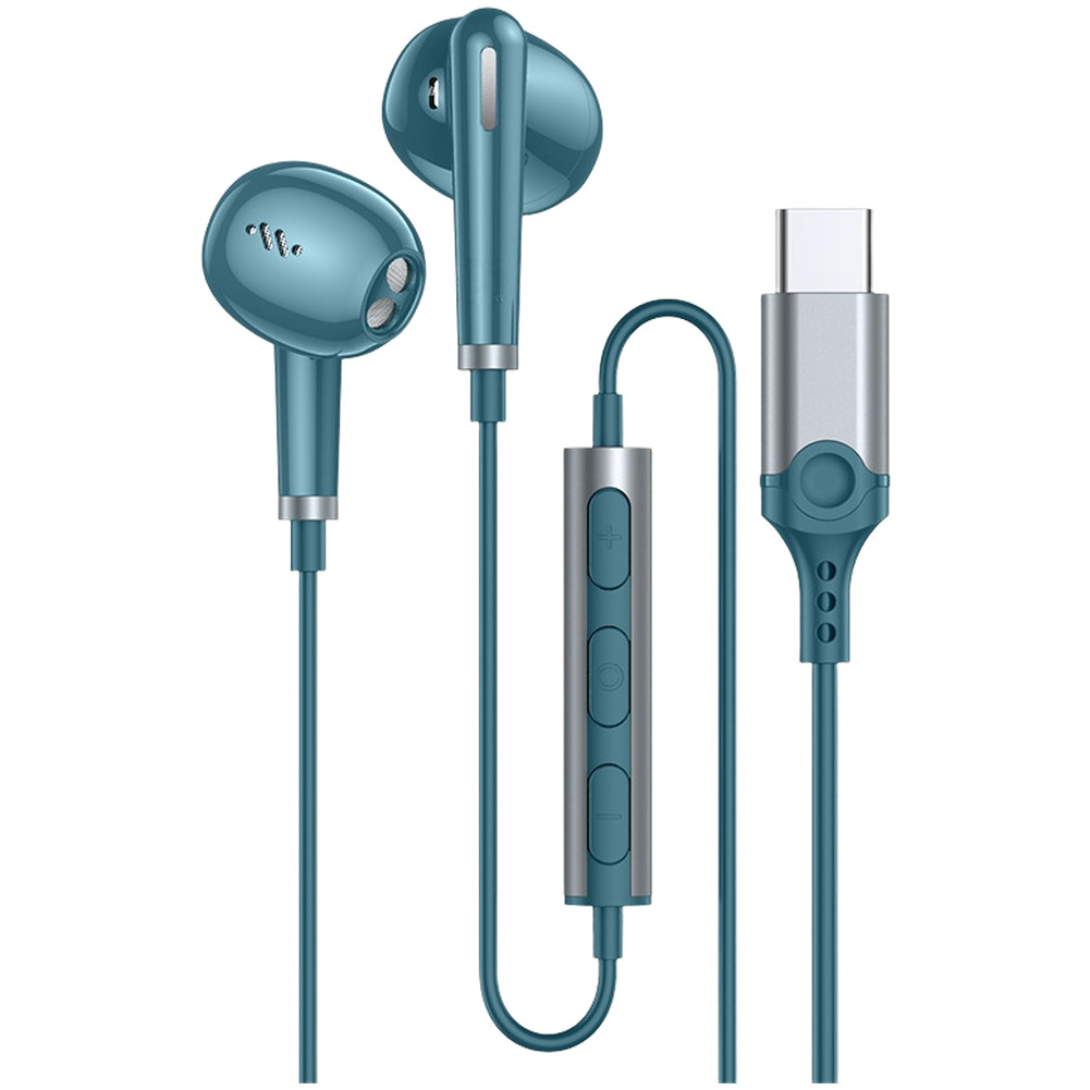 Type C 3.5mm Wired Earbuds with Mic 12mm Driver for Android Phones Computers