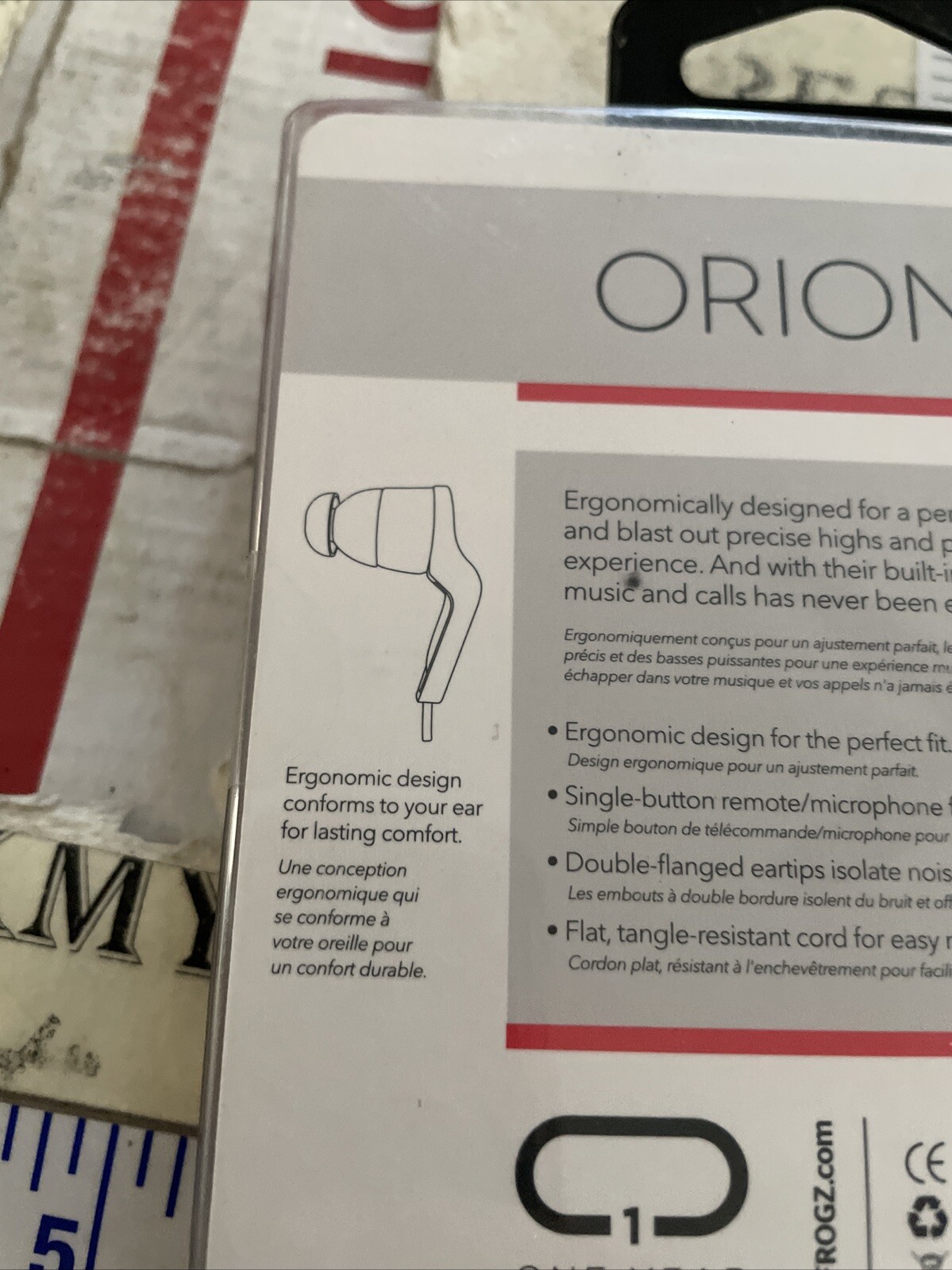 Ifrogz -Orion Noise-isolating Earbuds with built-in Remote/Mic Red New