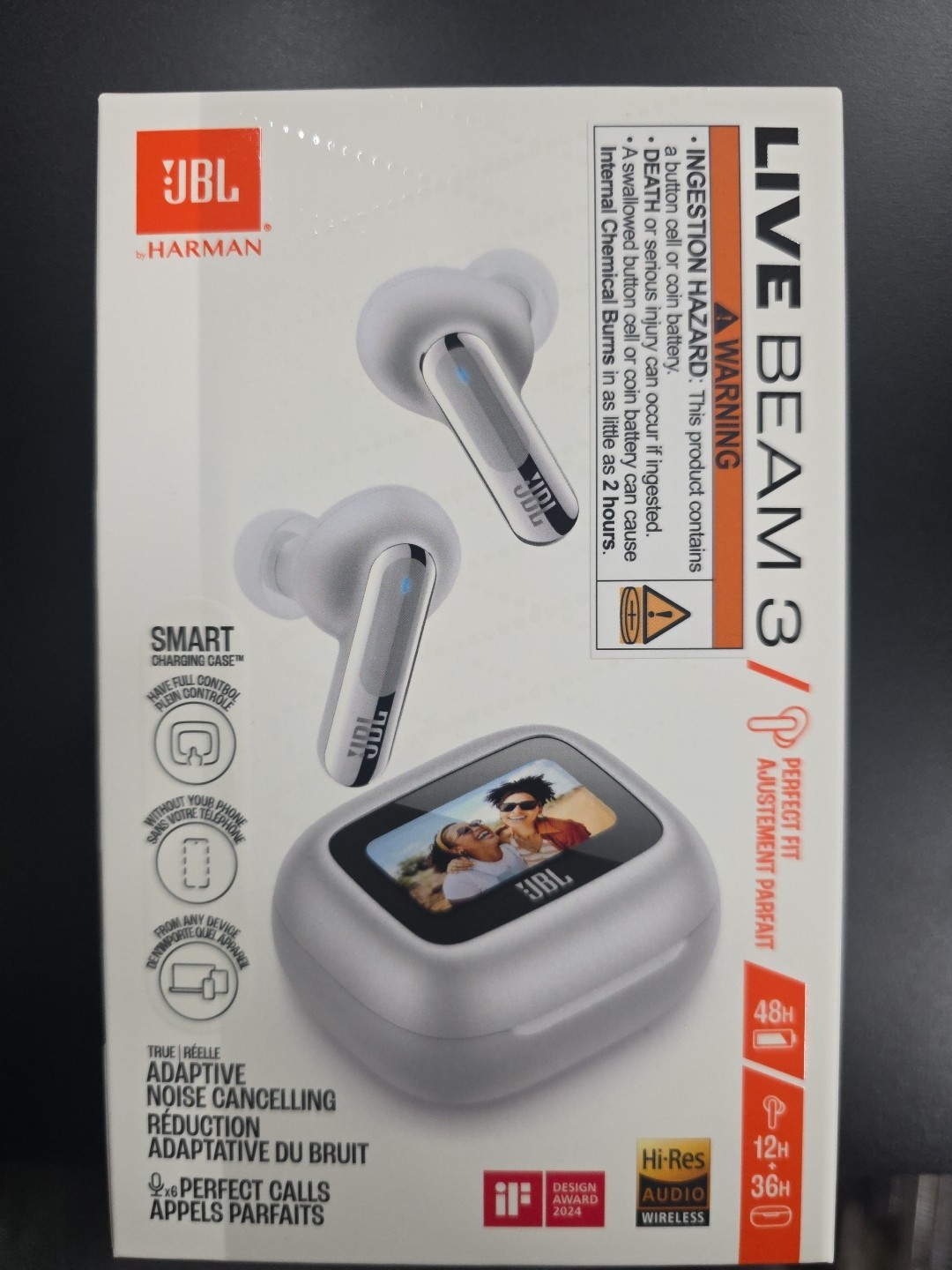 JBL Live Beam 3 True Wireless Noise-Cancelling Earbuds