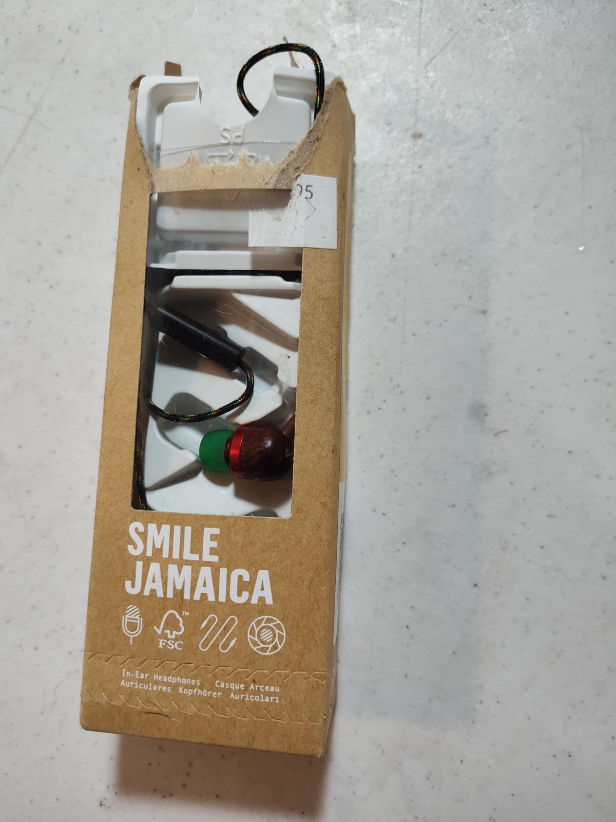 House of Marley Smile Jamaica Wired Earphones w/ Microphone, Noise Isolating 833