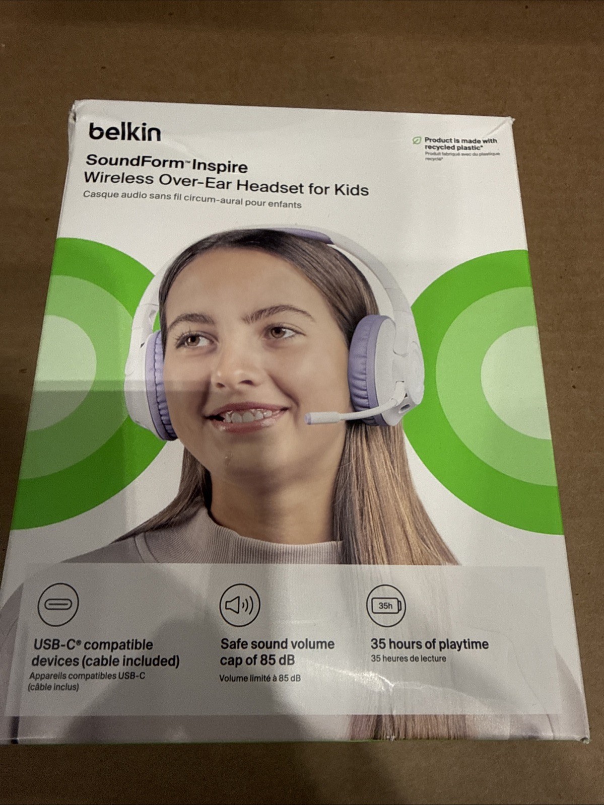 Belkin SoundForm Inspire Wireless Over-Ear Headset for Kids
