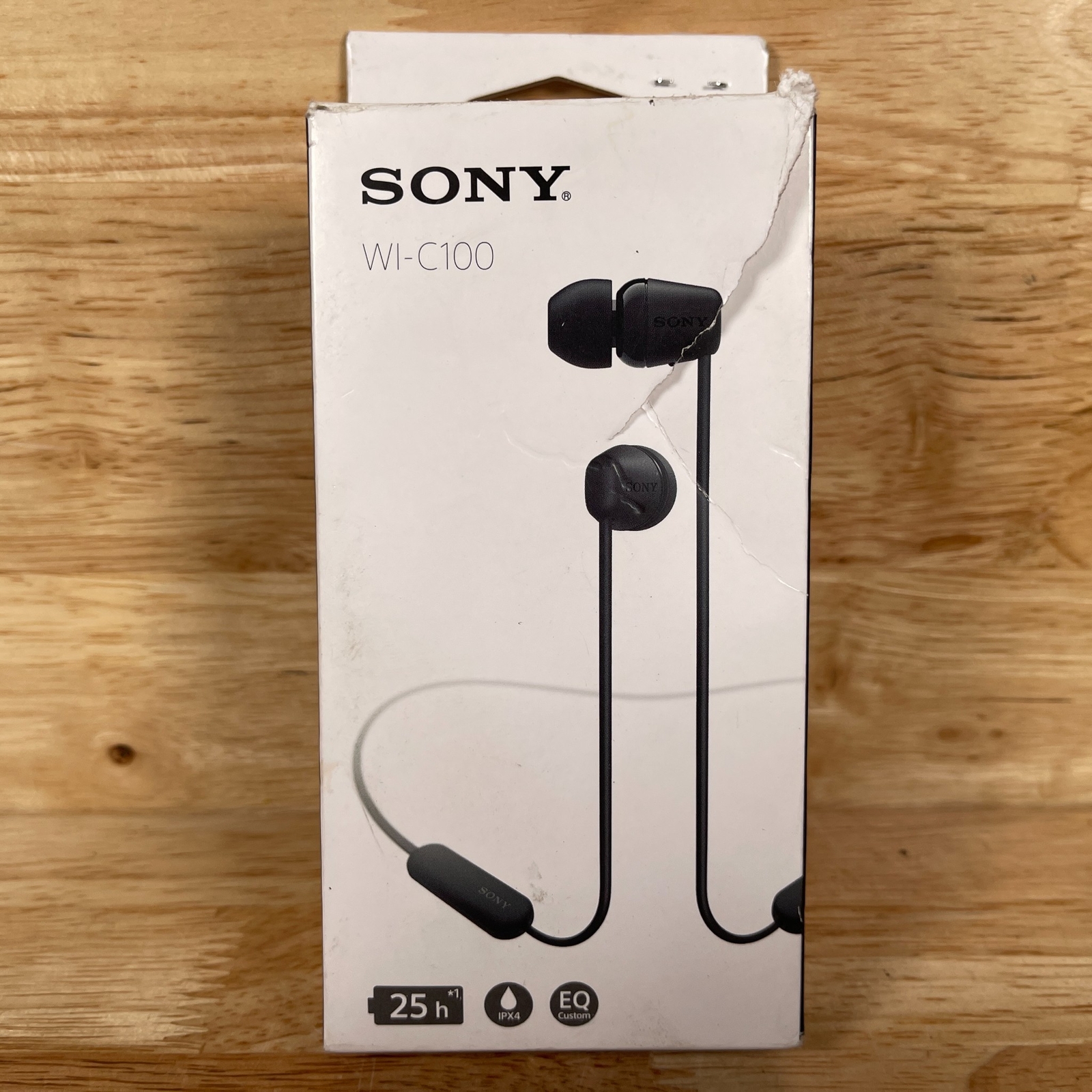 Sony WI-C100 Black Bluetooth Built-in Mic Hands-Free In-Ear Neckband Earphones
