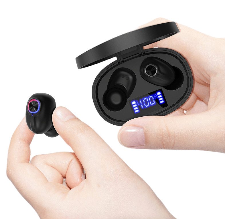 TWS Bluetooth 5.1 Wireless Earbuds Noise Cancelling Waterproof Headset w/ Mic