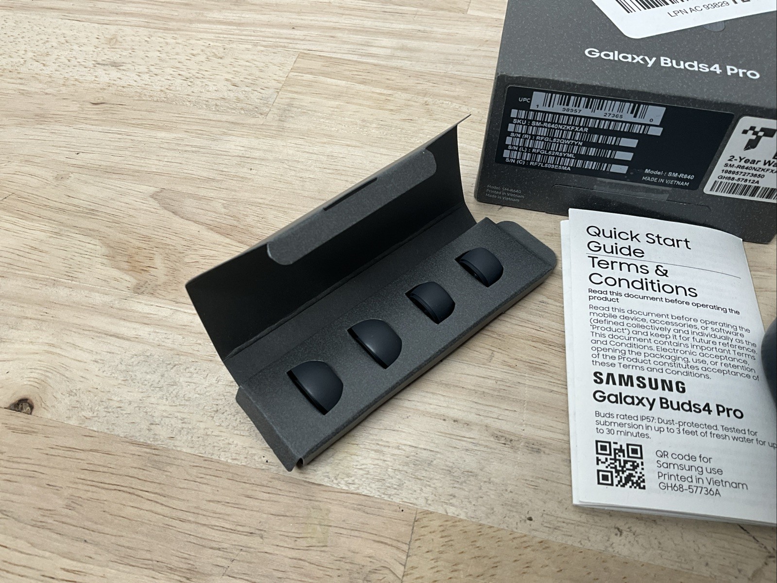 Samsung Galaxy Buds 4 Pro SM-R640 True Wireless Bluetooth Earbuds – Black