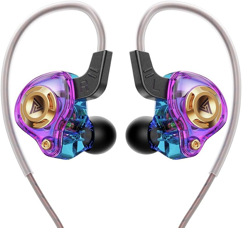 Wired Gaming Earbuds Headphones IEM 10mm Driver Mic Deep Bass 3.5mm PC PS5 Xbox