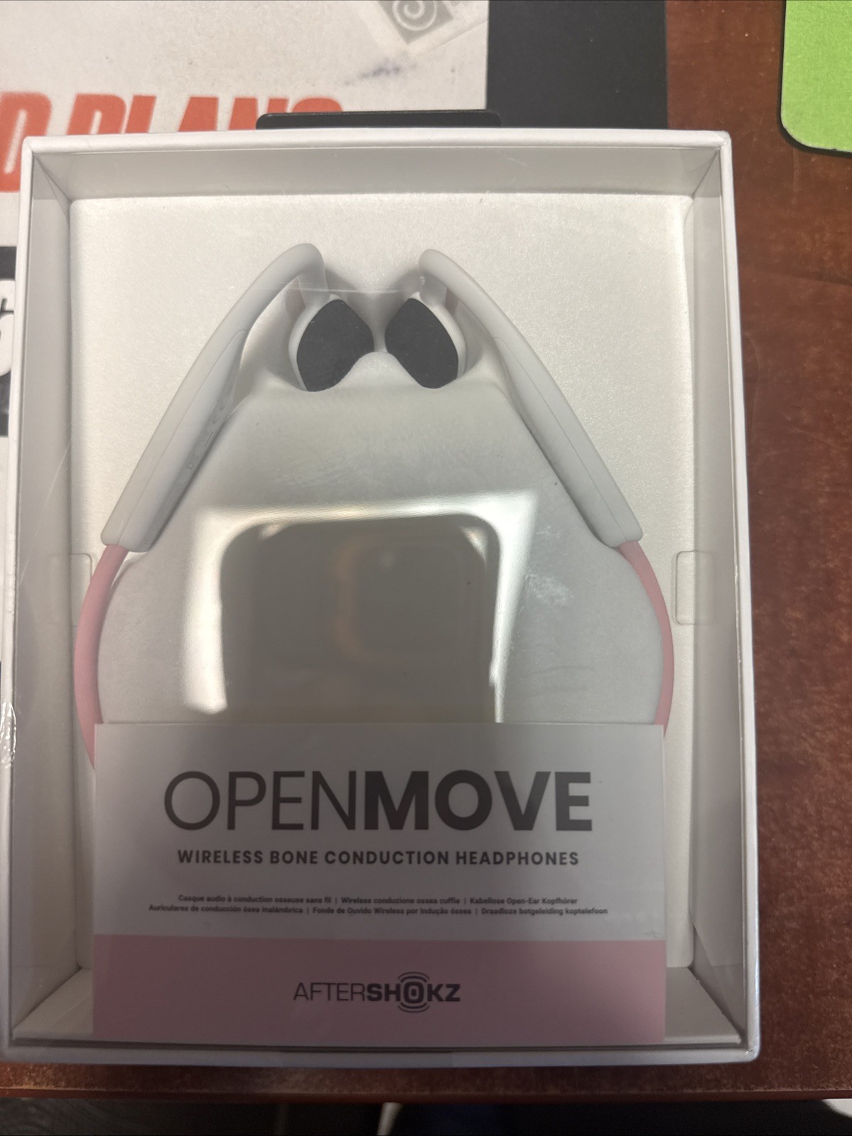 SHOKZ OpenMove Wireless Bone Conduction Headphones Pink S661 NEW