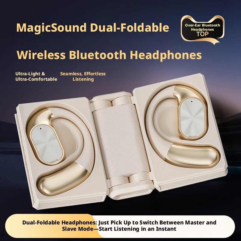 Monster AC530 Wireless Earbuds Open Bi-Folding Bluetooth 5.3 Sport HiFi Headset
