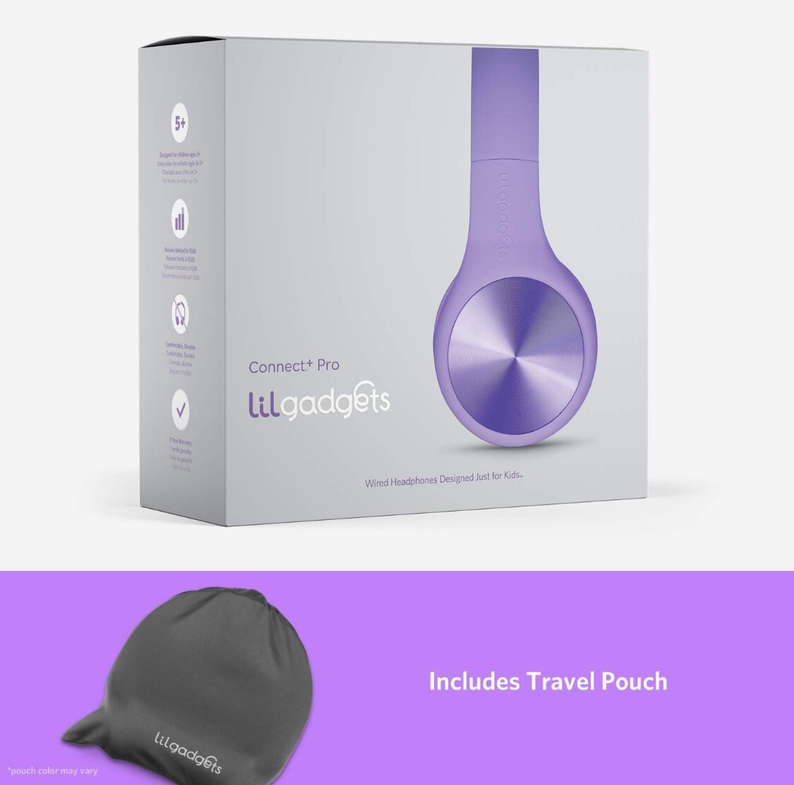 LilGadgets Headphones Purple LGCR-05