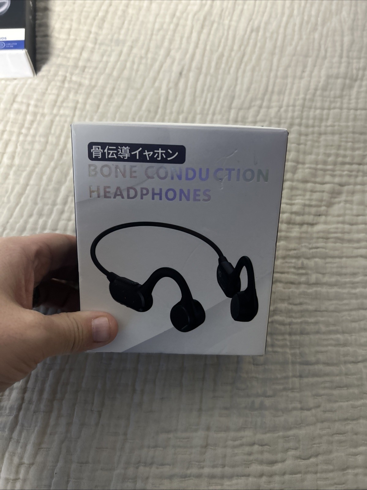 HS1 Bone Conduction Headphones, Open-Ear Wireless Bluetooth, Black & Grey