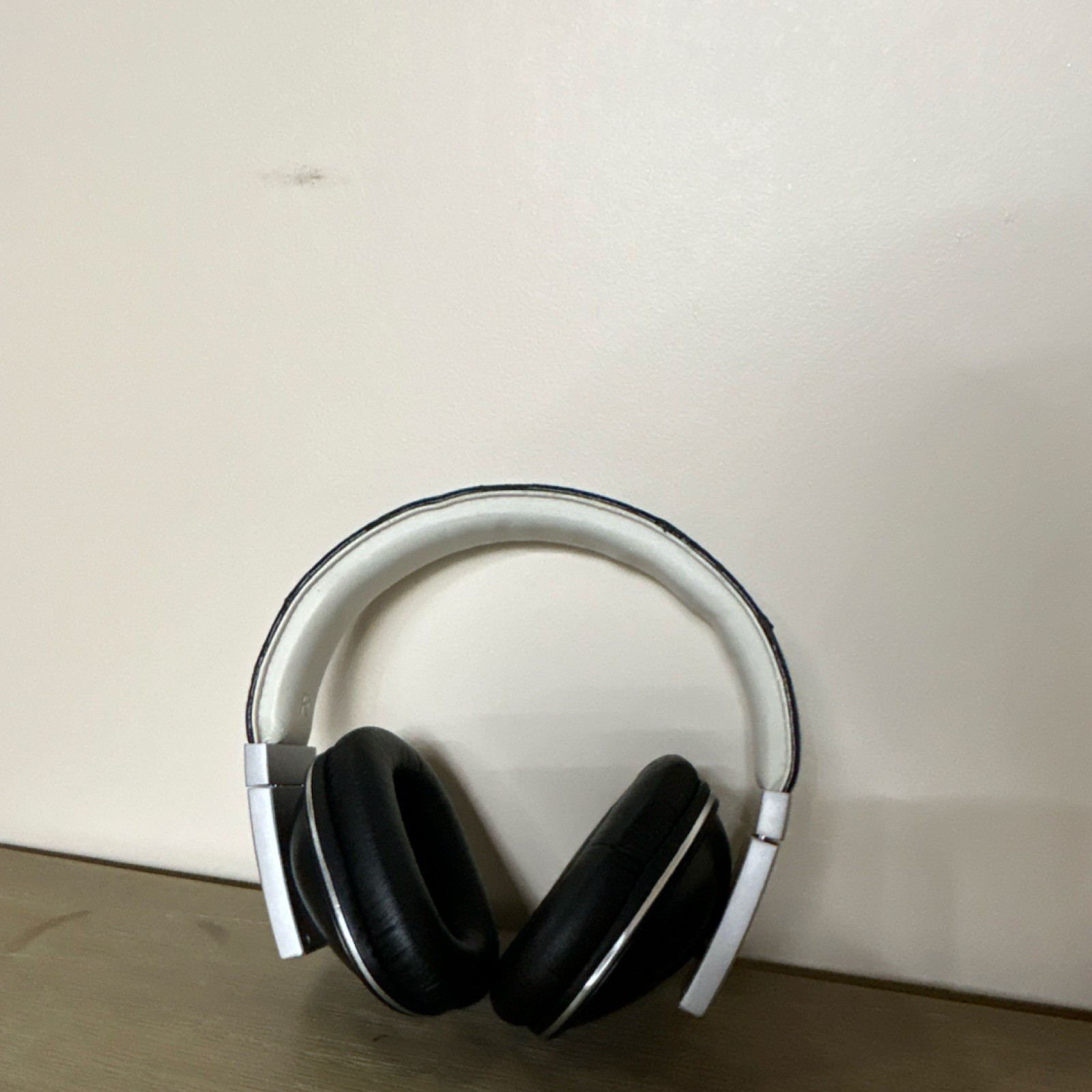 Polk Audio Over-Ear Headphones Black White Silver Adjustable Headband (No Cable)