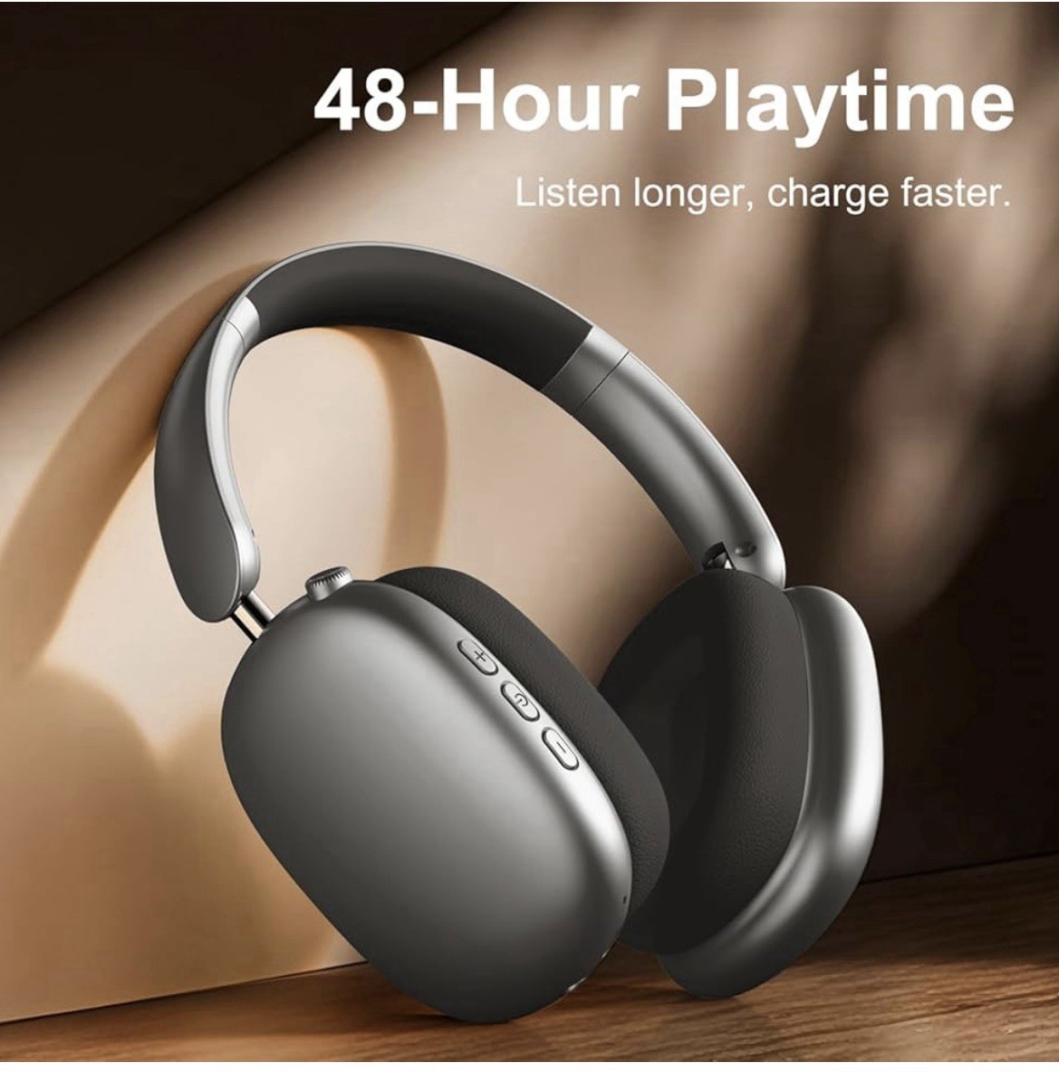 Y01 Wireless Over Ear Headphones, Noise Canceling Bluetooth 5.3 Space Grey