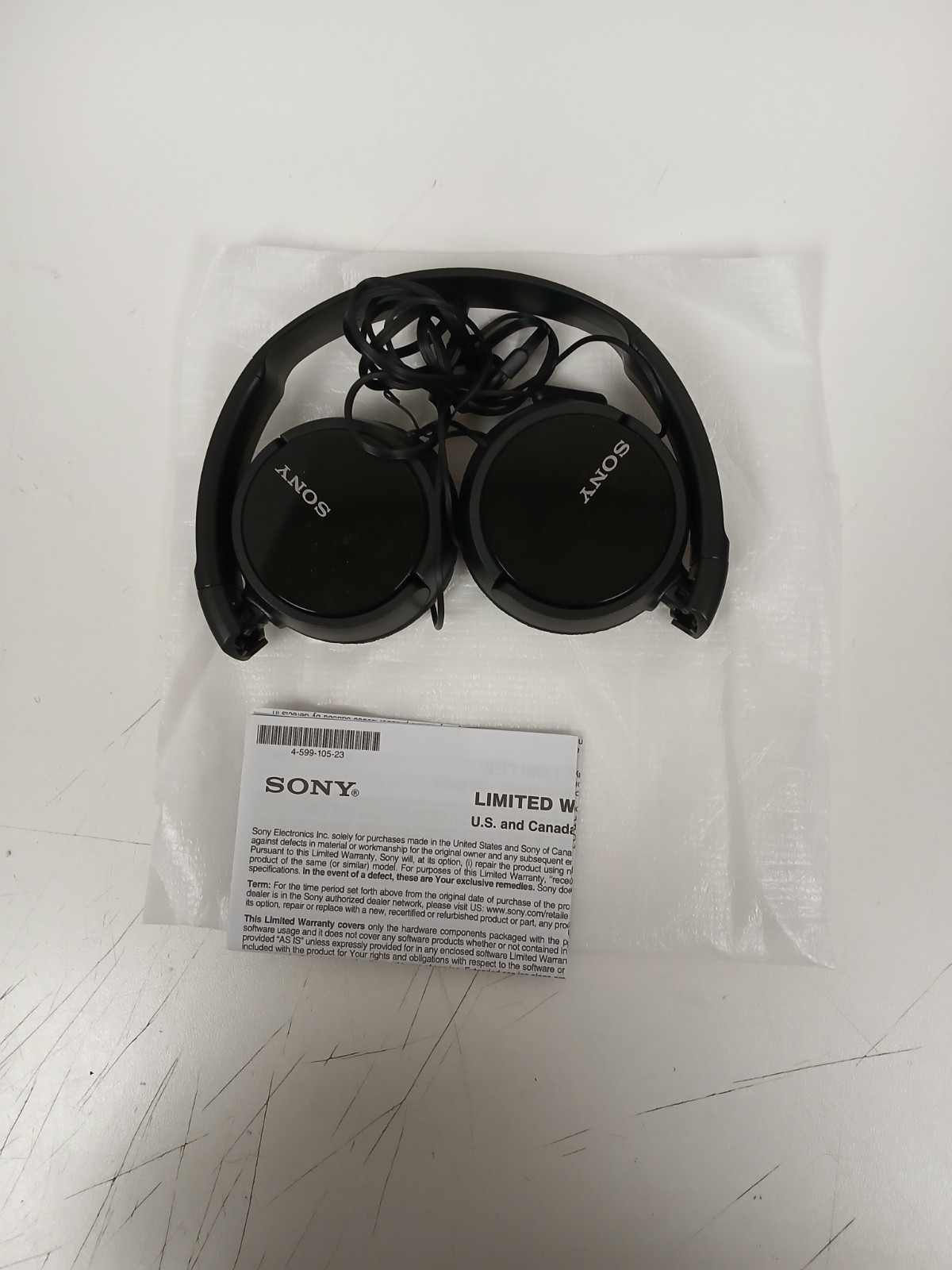 Sony MDR-ZX110AP On-Ear Wired Headphones, Black