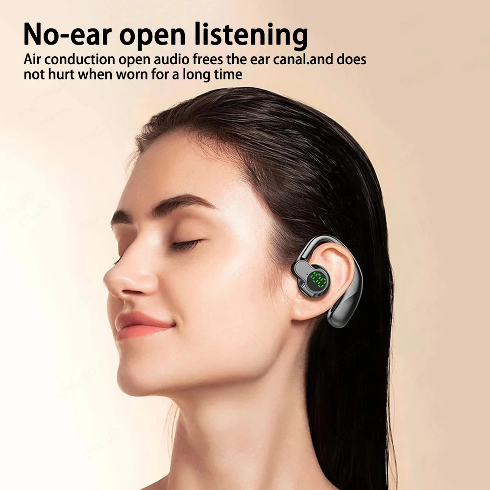 180° Rotatable Bluetooth 5.4 Wireless Headphones Digital Display Sport Headset