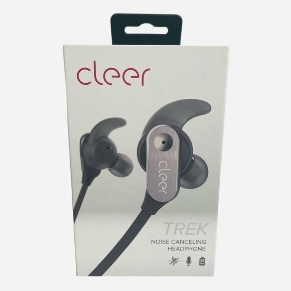 Cleer Trek Active Noise Canceling In-Ear Headphones Grey 12mm Driver NIB