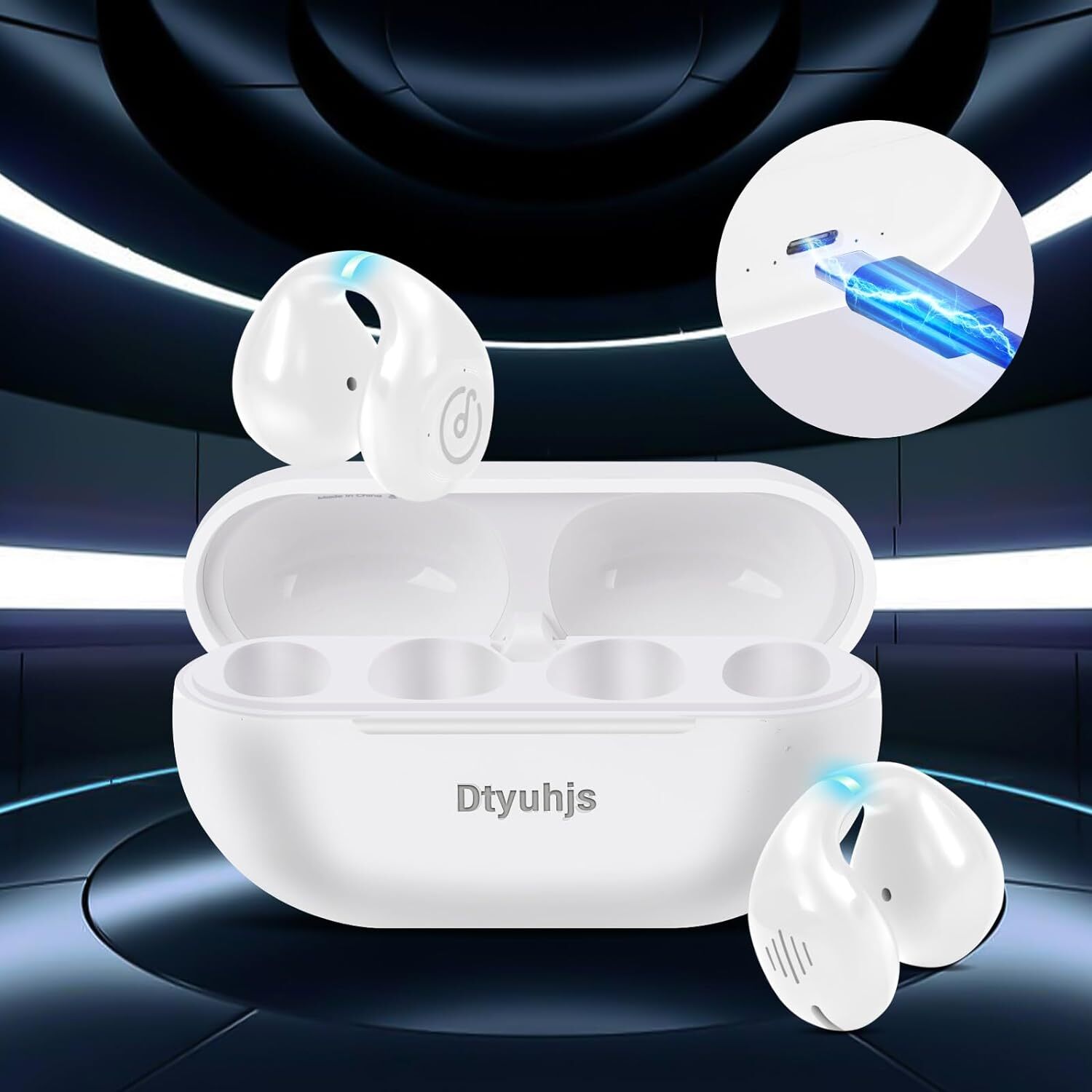 Inear Bluetooth Earbuds Headset TWS5.3 Wireless Earphone Invisible for All Phone