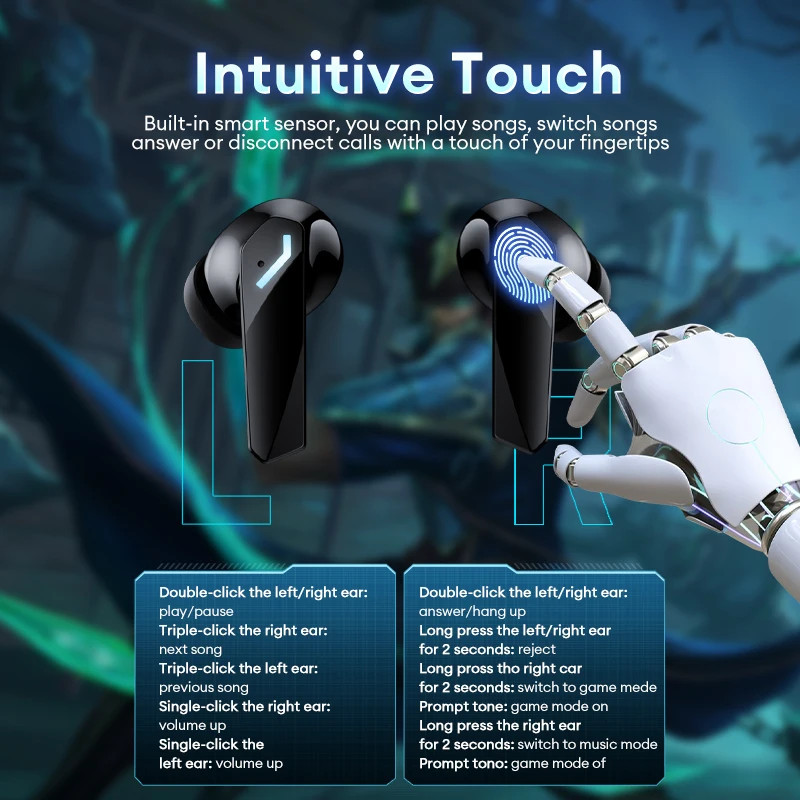 Lenovo XT53 Bluetooth 5.4 Earbuds LED Display Waterproof Noise Cancelling Gaming