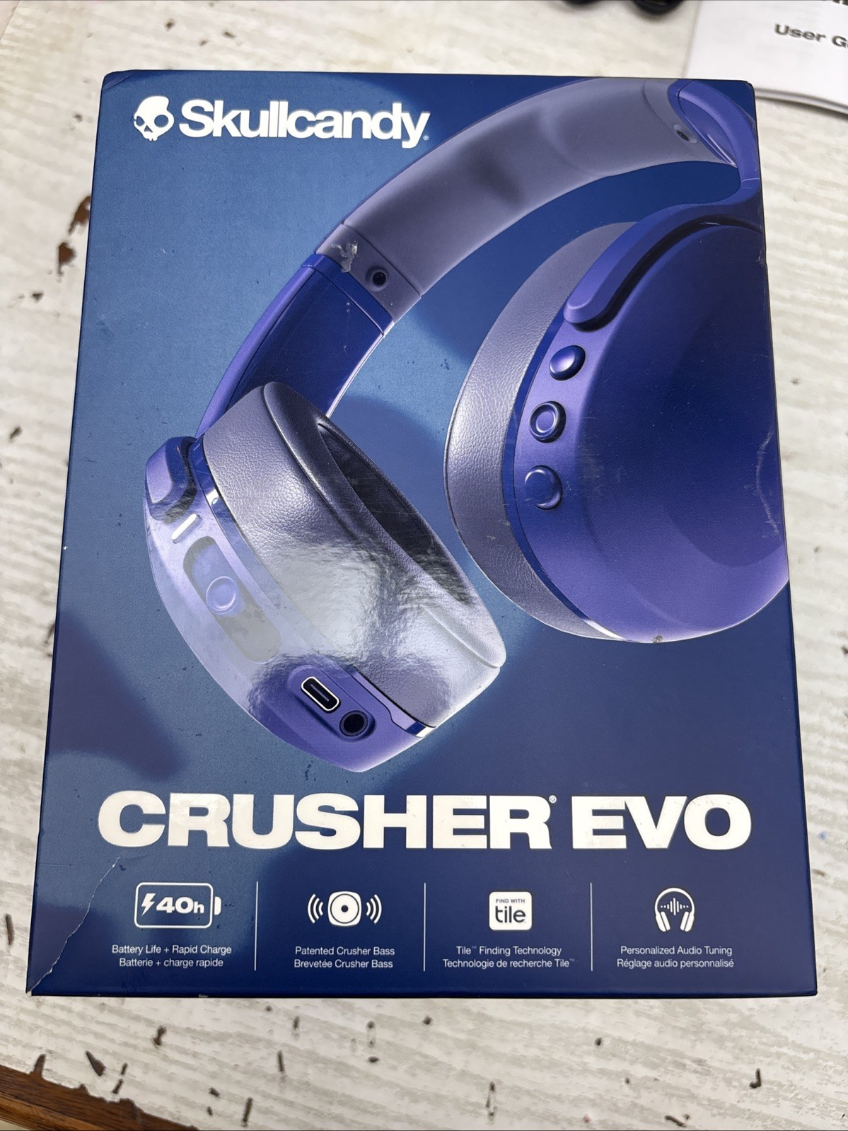 Skullcandy Crusher Evo Wireless Bluetooth Over Ear Headphones Midnight Blue A10