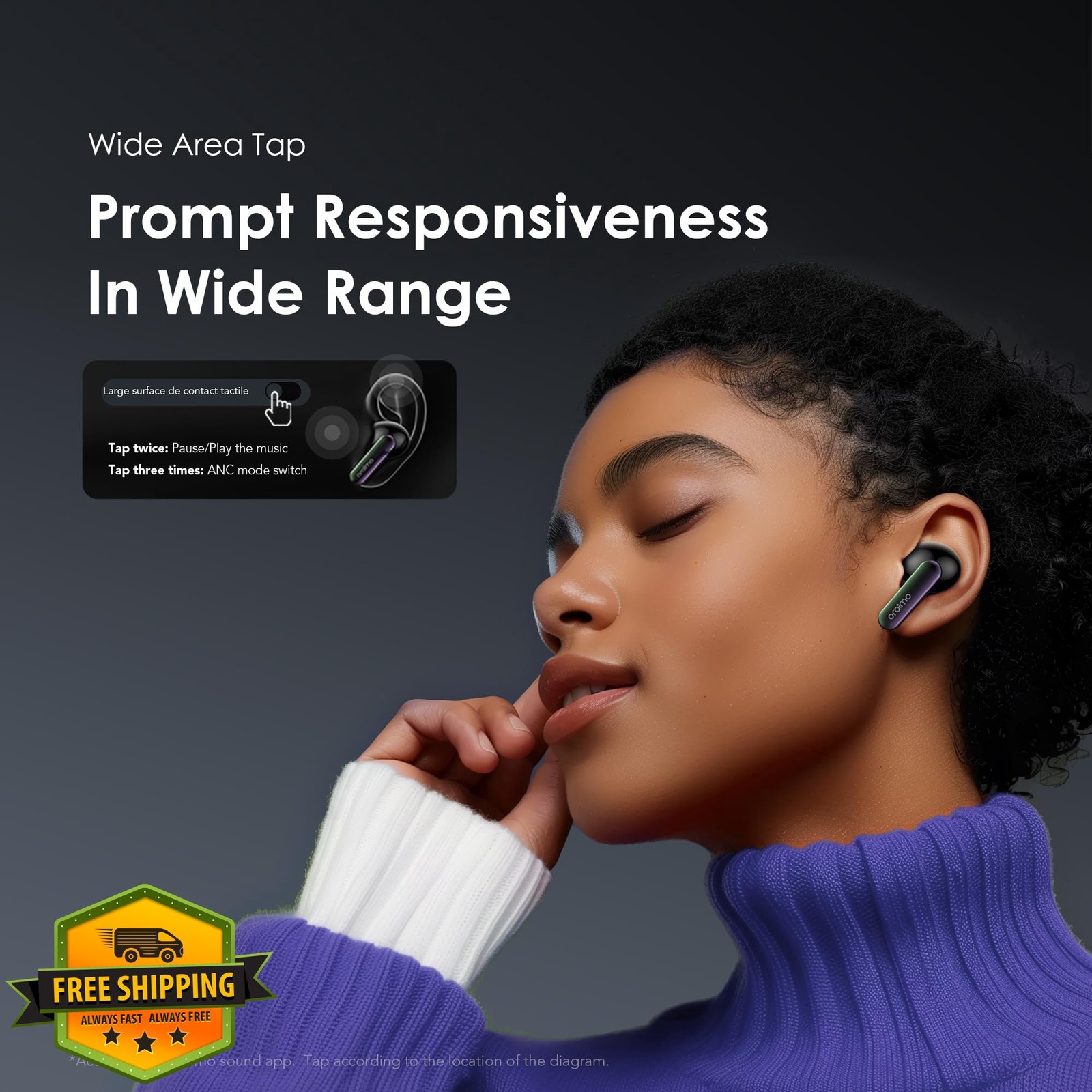 Oraimo SpaceBuds ANC Wireless Earbuds Bluetooth 40H