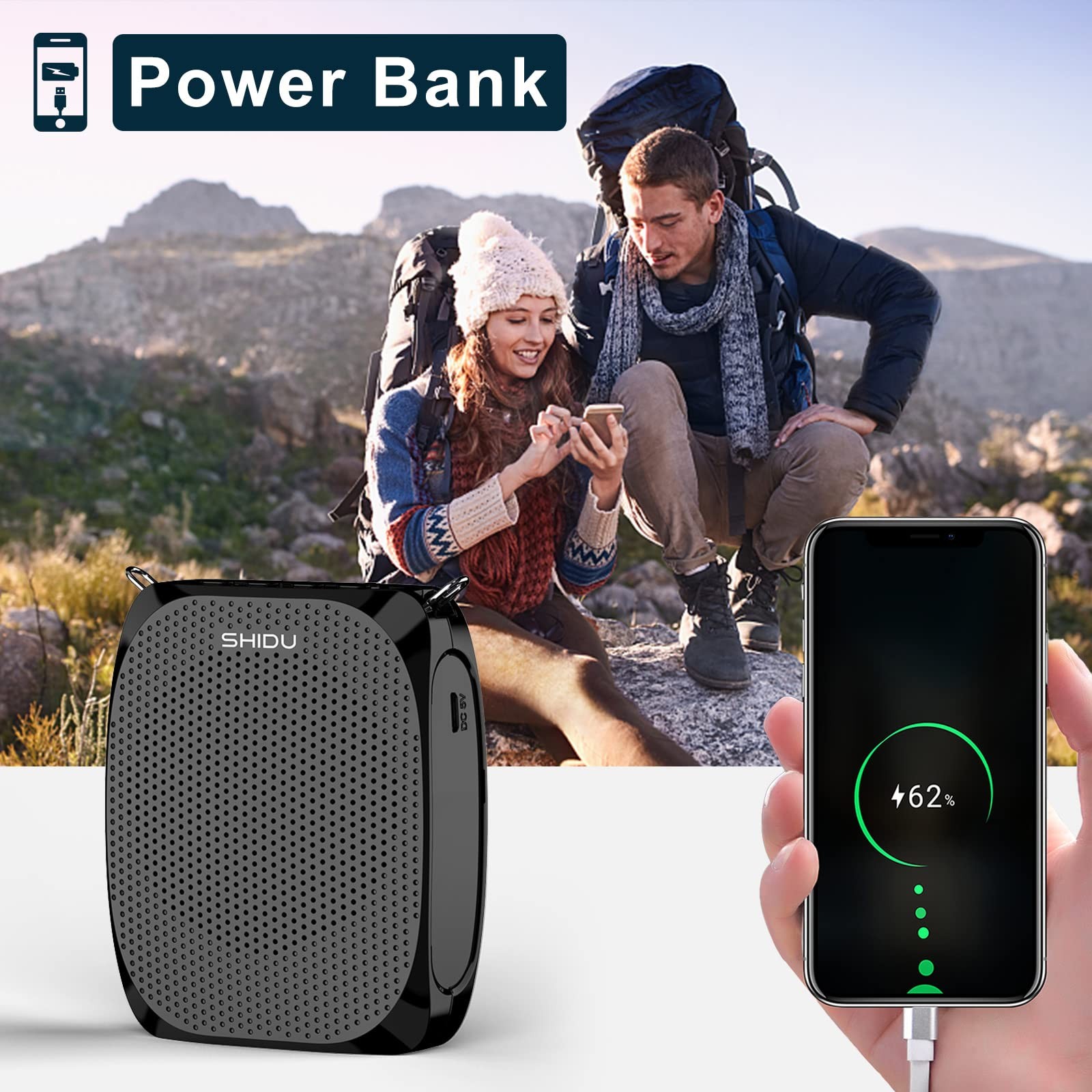 SHIDU Voice Amplifier for Teachers Portable Microphone and Speaker