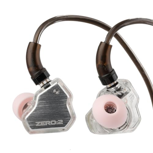Linsoul 7Hz x Crinacle Zero:2 In-Ear Monitors Wired Earbuds Silver No Mic