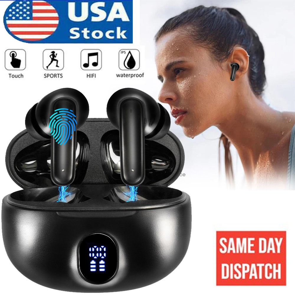 TWS Bluetooth Earbuds 5.3 Headset Noise Cancelling Wireless In Ear Headphones