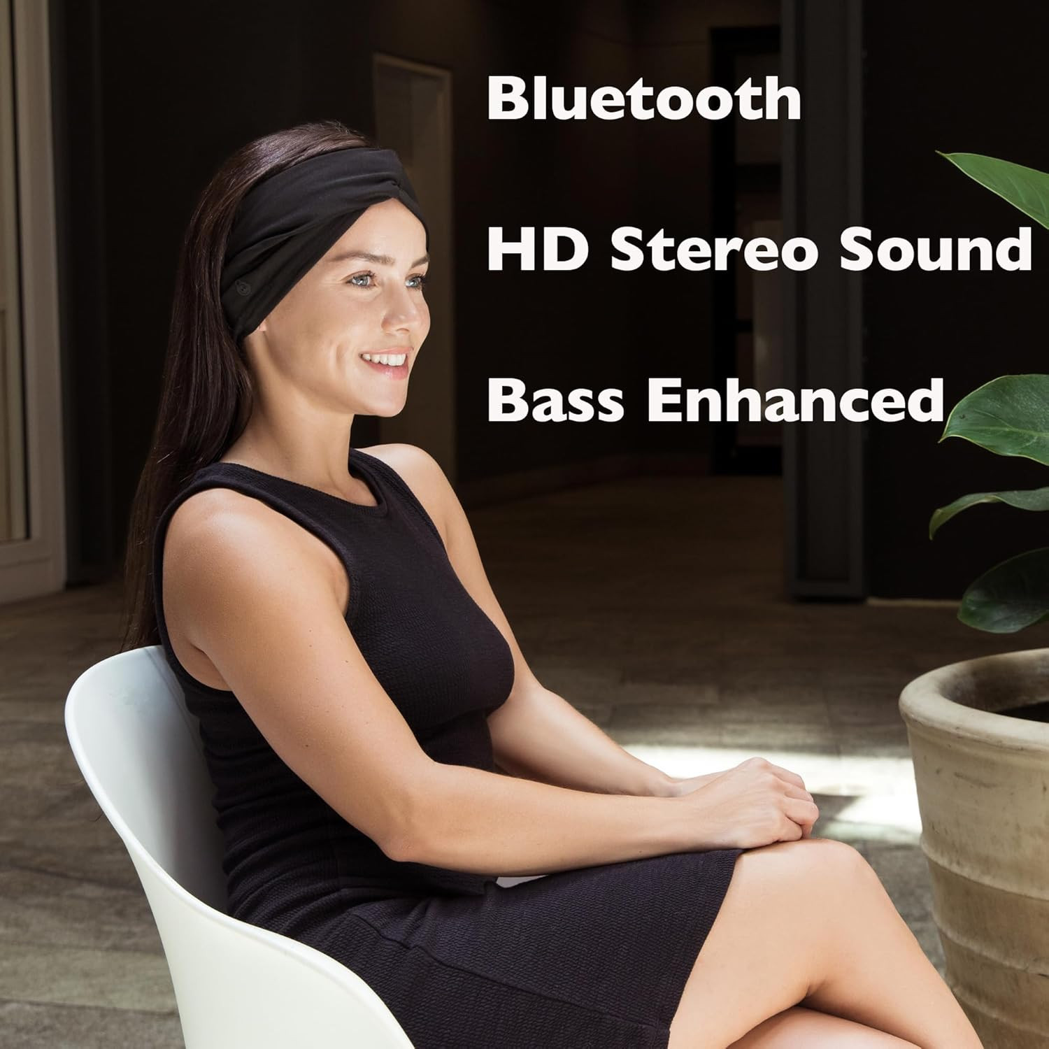 Bluetooth Headband Headphones for Women, Wireless Headband Headphones for Yoga,
