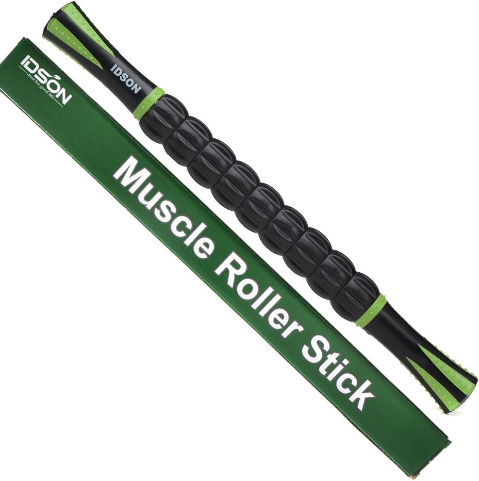 Rodillo De Masaje Muscular Para Atletas Herramientas Masaje Corporal Negro Verde