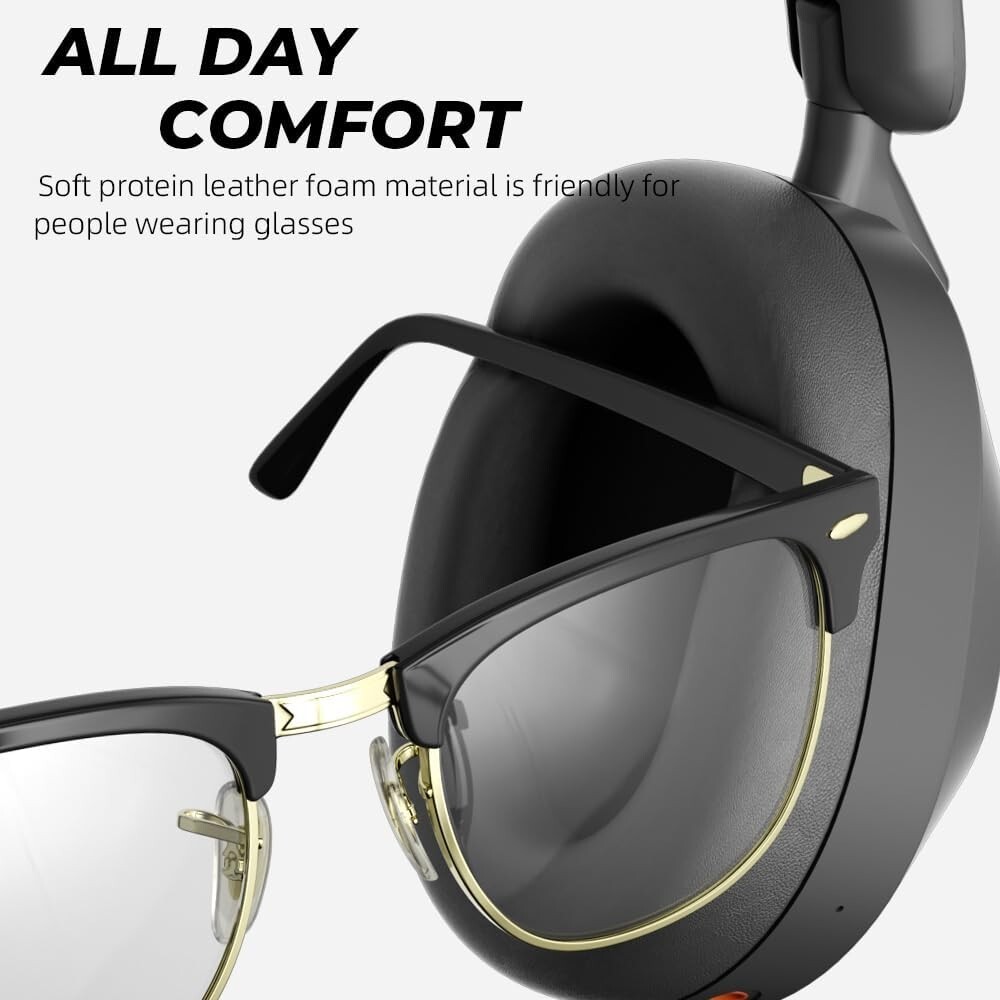 iKF-Solo Wireless Headphones Bluetooth 5.3 Active Noise Cancelling Smart App Con