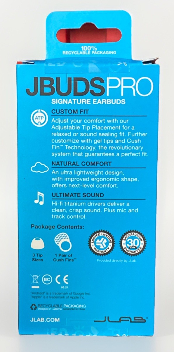 JLAB JBuds Pro Signature Titanium 10mm Drivers Premium in-ear Earbuds with Mic