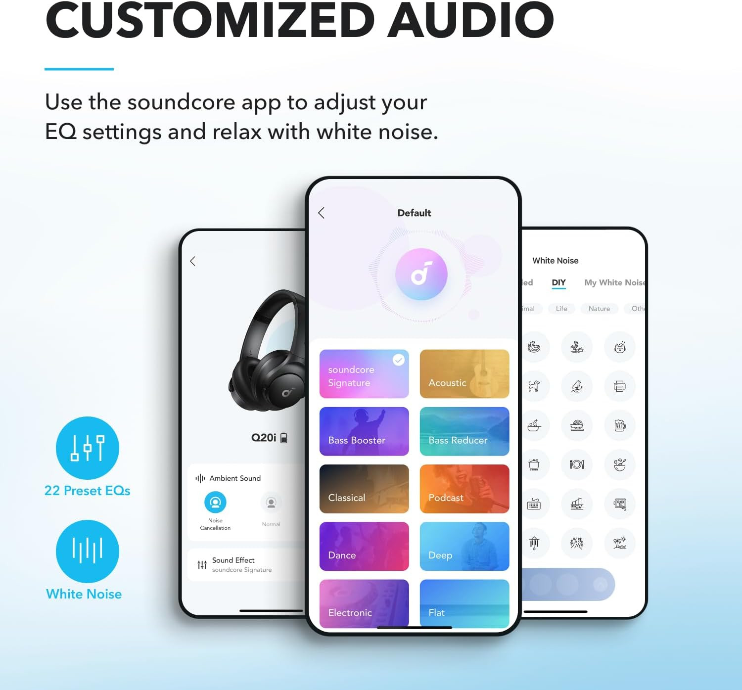 Soundcore by Anker Q20i Hybrid Active Noise Cancelling Headphones, Wireless Over
