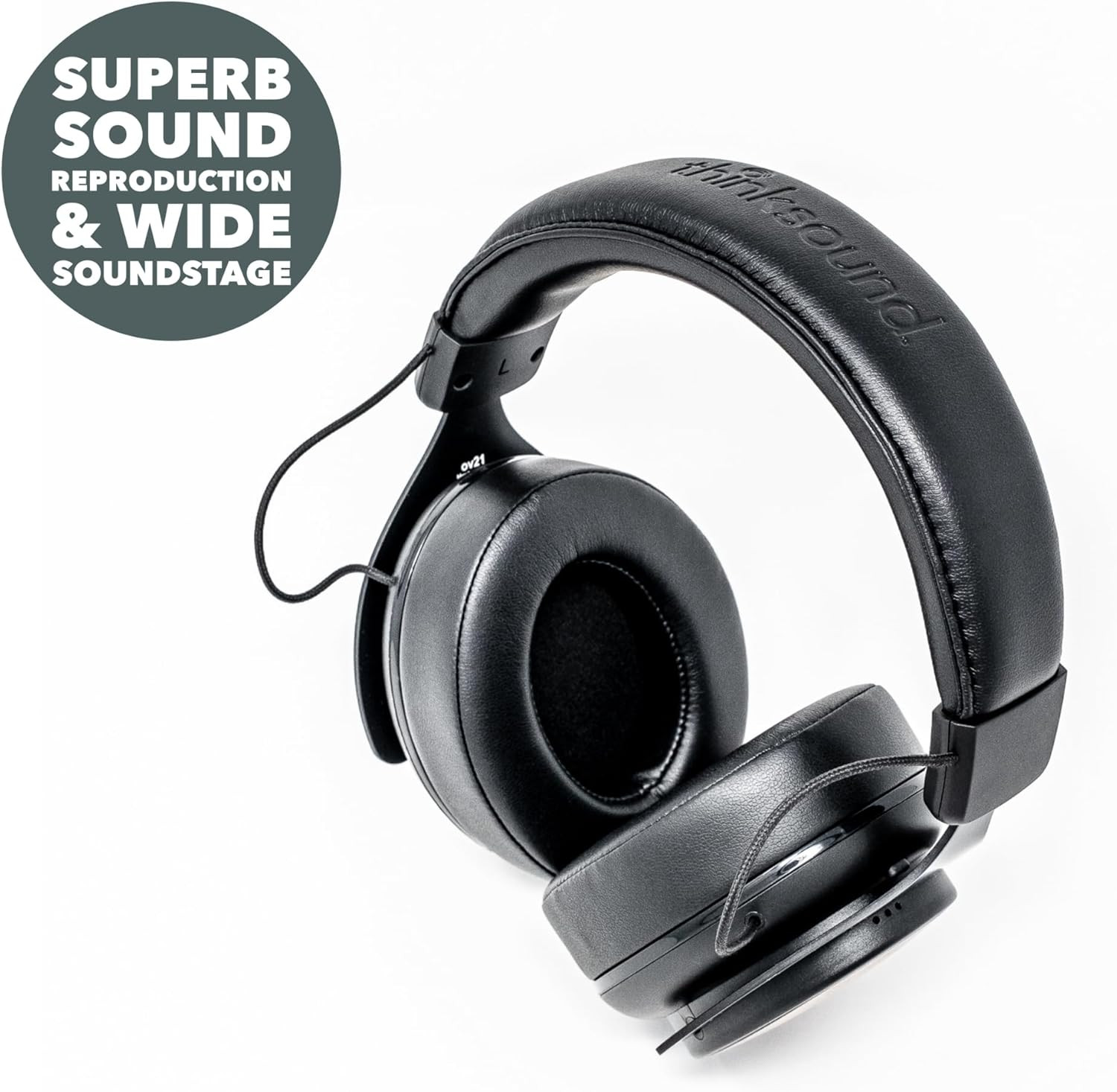 Ov21 Pro Studio Monitor Headphones with Mic – Detachable Cable for Music & Podca