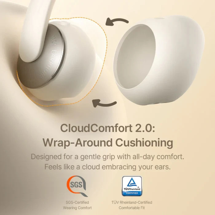 Baseus Bowie MC2 Open-Ear True Wireless Earbuds Stellar White New