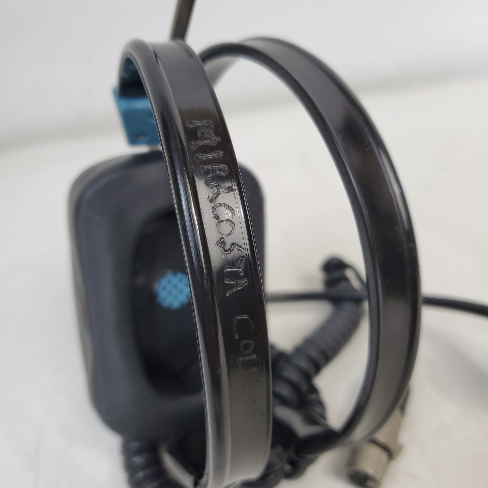 Vintage Clear-com Blue Single Muff Production Headset 4-Pin Female XLR