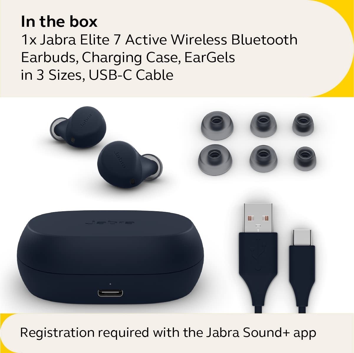 Jabra Elite 7 Active in-Ear Bluetooth Earbuds – True Wireless Sports Ear Buds