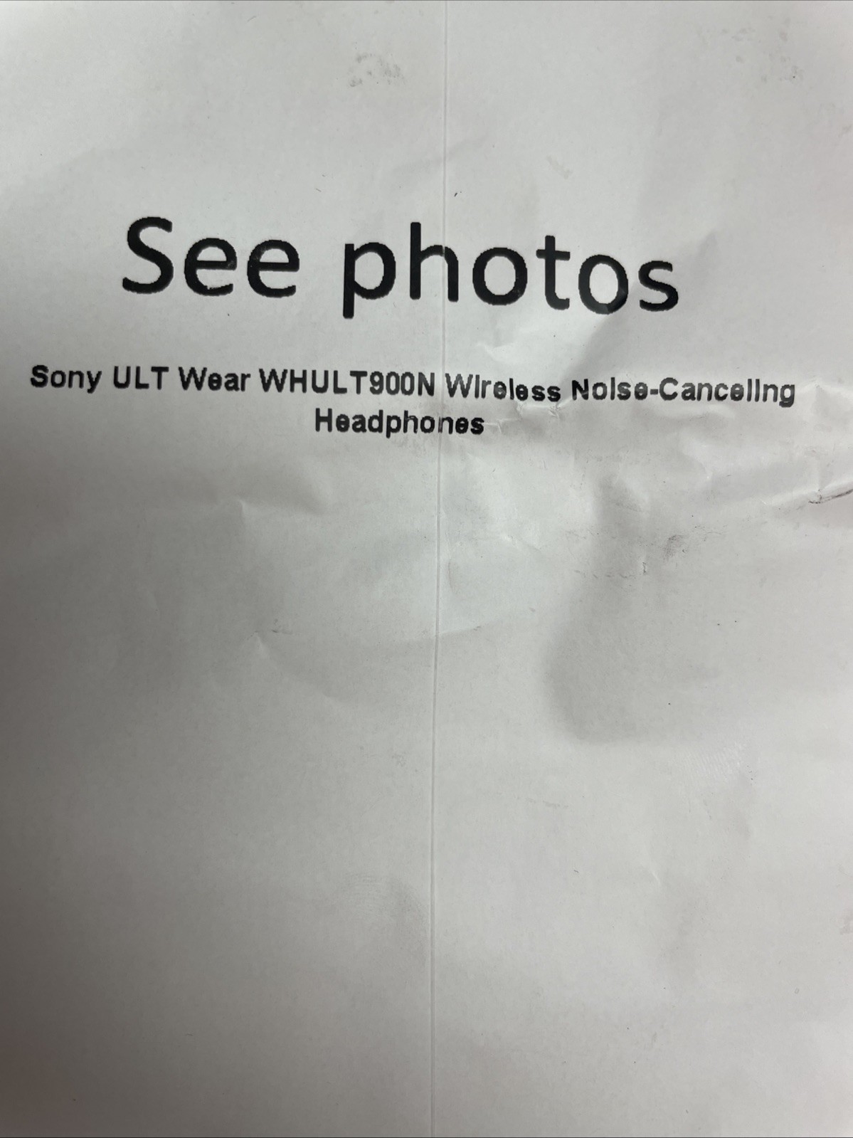 WORKING Sony ULT WEAR 900N Wireless Noise Canceling Bluetooth Headphones – READ-