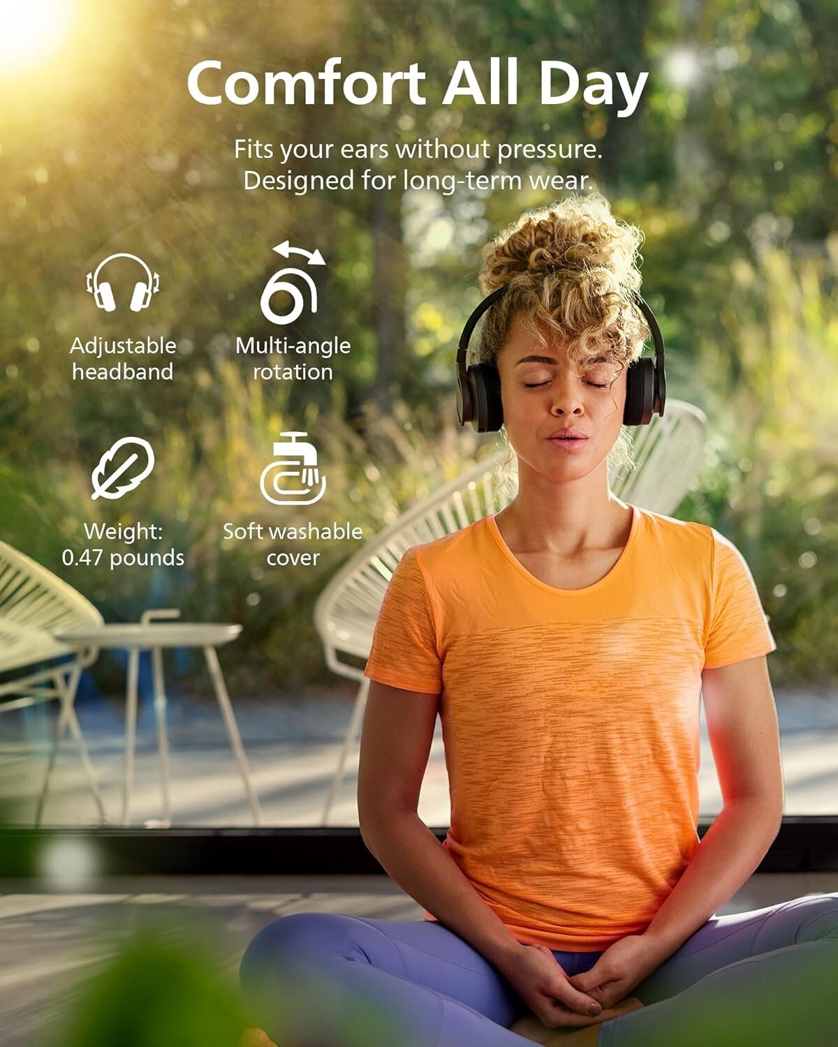 Philips A4216 Wireless Headphones, Over-Ear Bluetooth Headphones Washable IP55