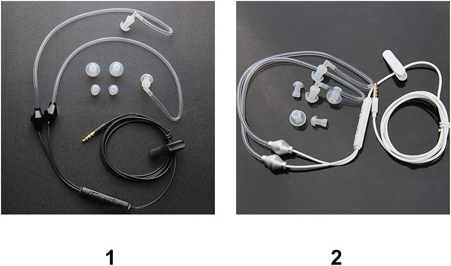 Anti Radiation Air Tube Stereo Ear Headphones In Ear Noise Cancelling Earbuds