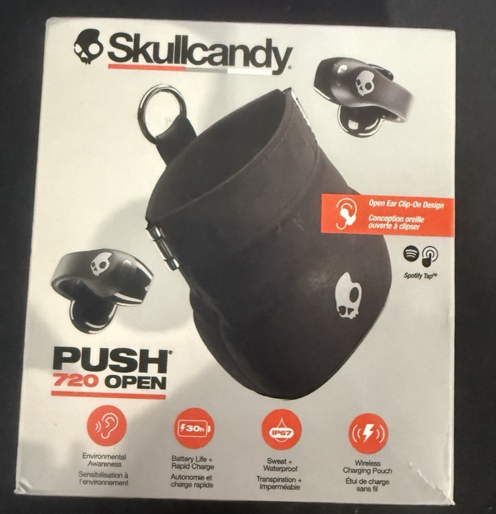 Skullcandy Push 720 Open-Ear True Wireless Earbuds (True Black)