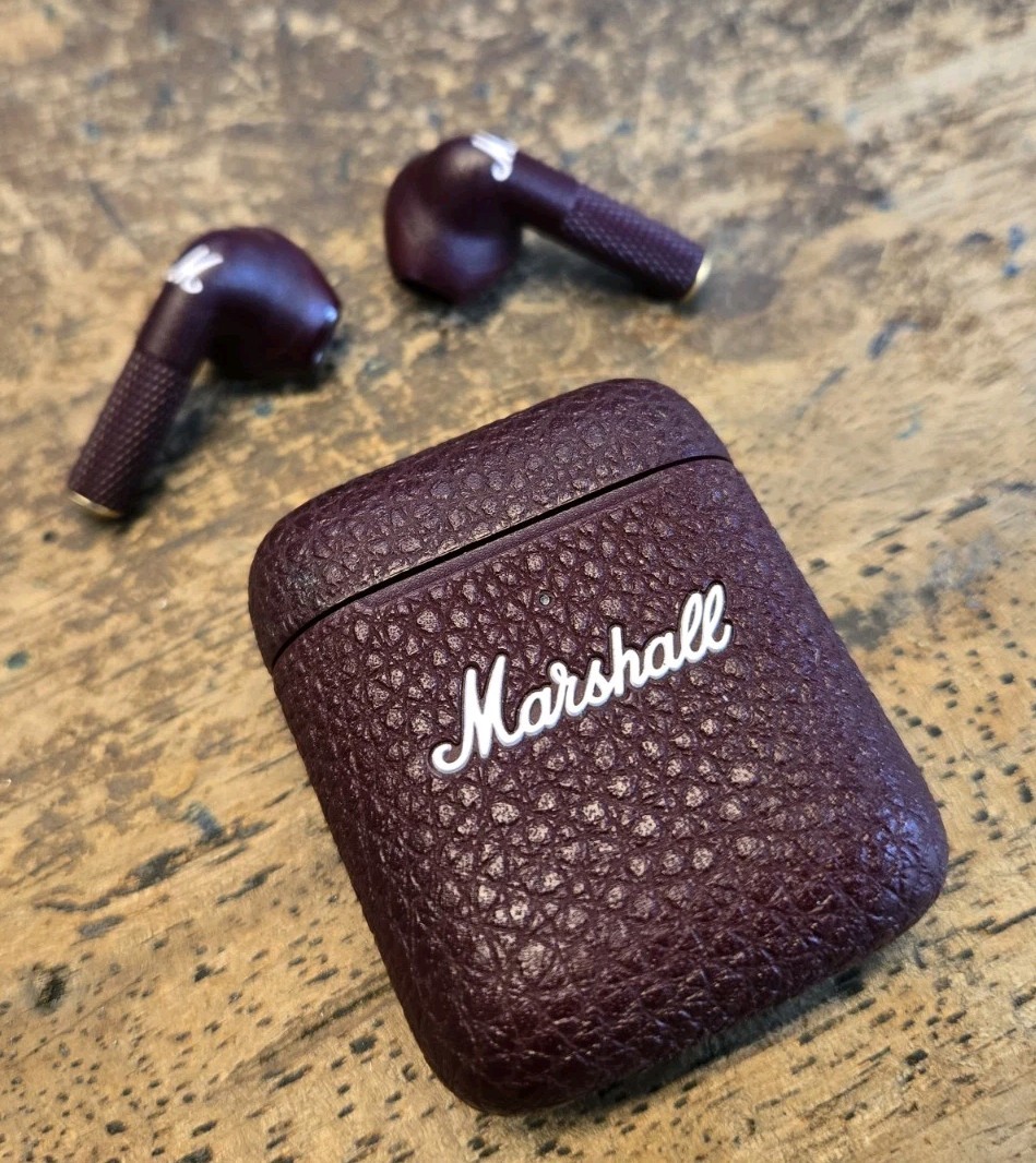 🔥Limited Edition Burgundy Very Rare Marshall Minor III Wireless Earbuds Special