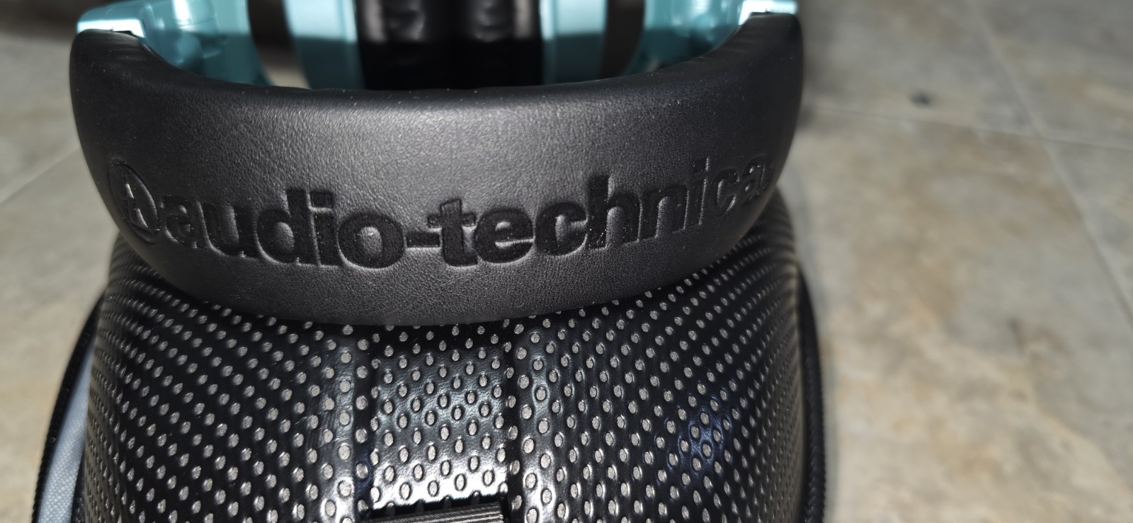 Audio-Technica ATH-M50x Ice Blue Limited Edition Headphones w/ Case NO CABLES