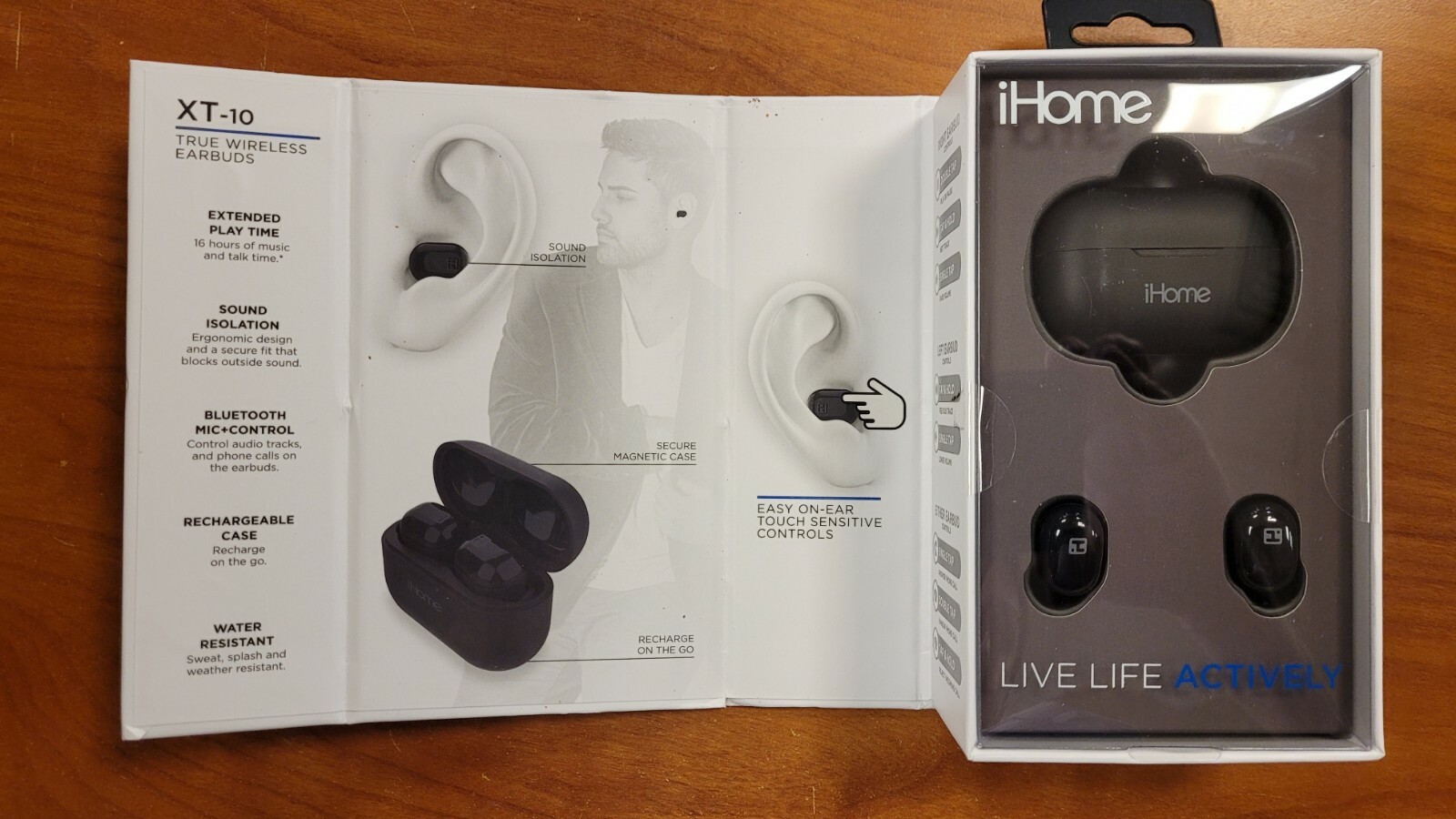Ihome XT-10 True Wireless Earbuds (Black)