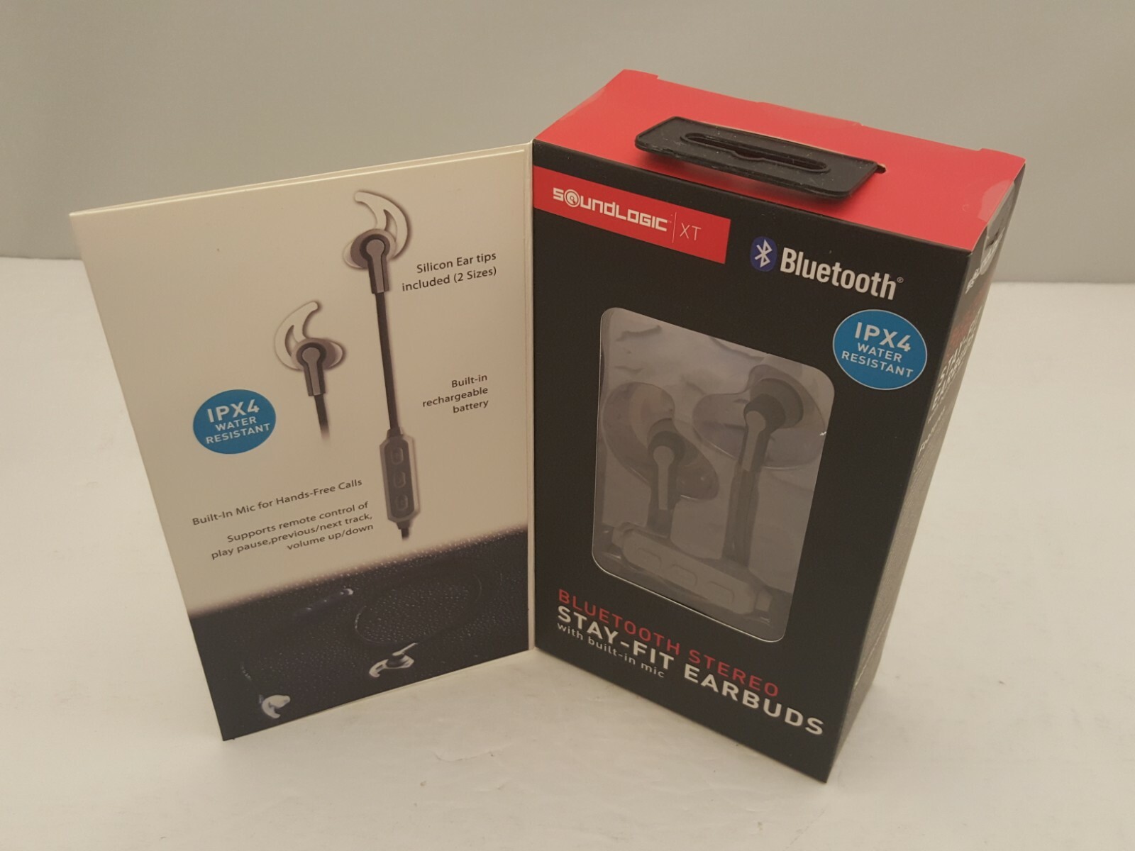 SOUNDLOGIC | XT Stay Fit Earbuds w Mic & Charge Cable | Bluetooth Stereo 615476