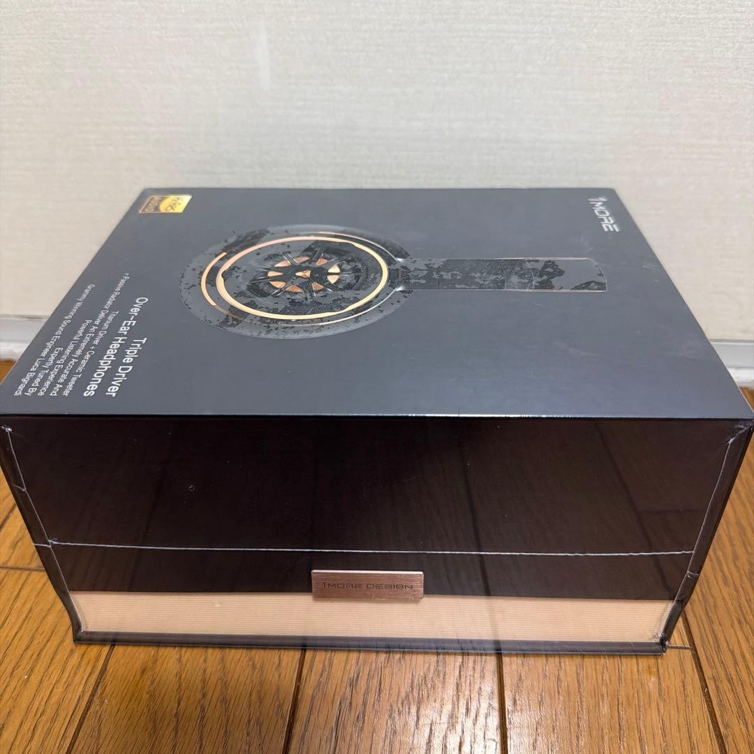 Gold Black 1MORE H1707 Triple Driver Over Ear Headphones Wired Hi-Res Audiophile