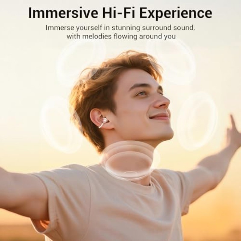 2-in-1 Wireless Earbuds Set, Open-Ear Clip & Mini Sleep Headphones, 36H Battery,
