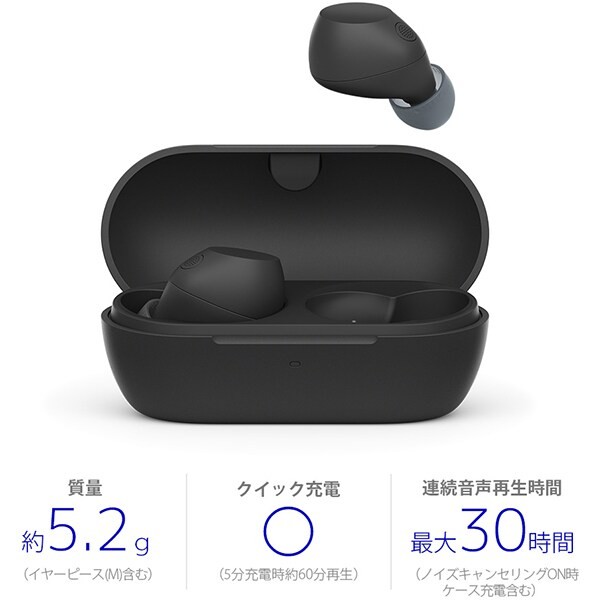 SONY wireless earphones noise cancelling Bluetooth DSEE black WF-C710N B