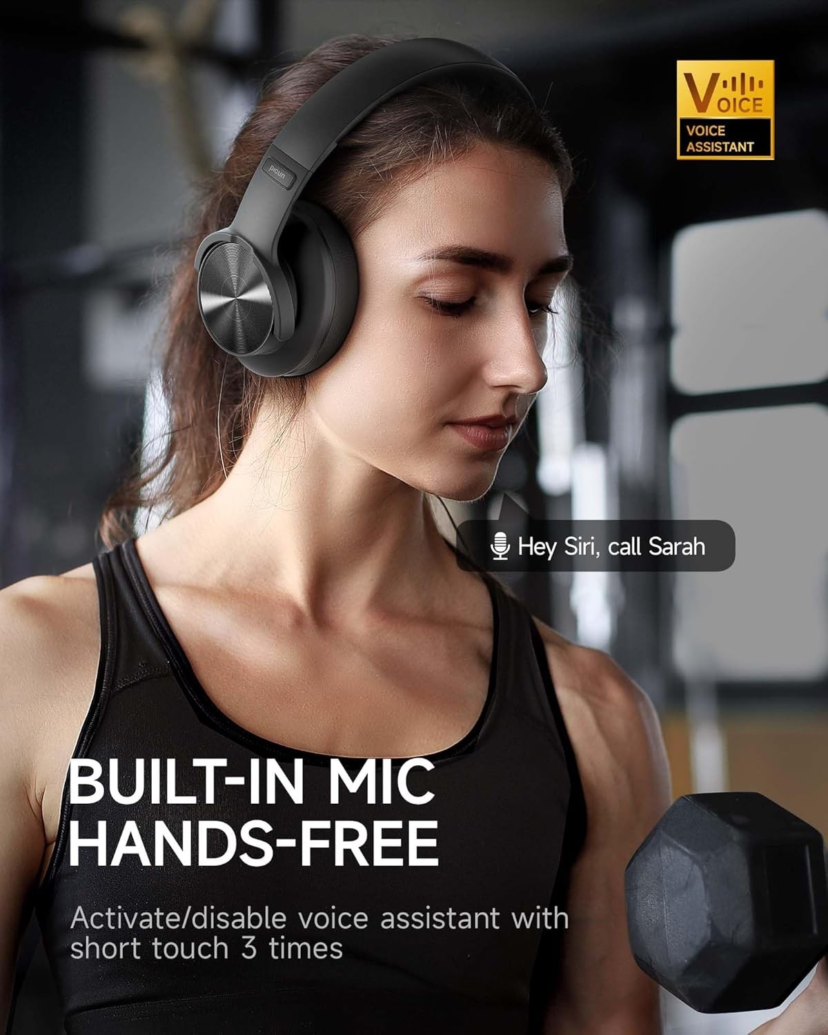 Picun B8 Bluetooth Over Ear Headphones Wireless 120H Playtime w/Mic Foldable