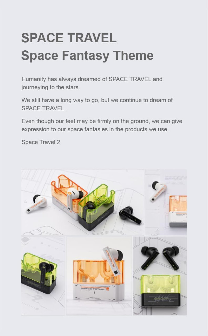 Space Travel 2 HiFi Noise-Canceling TWS Wireless Earphone Bluetooth