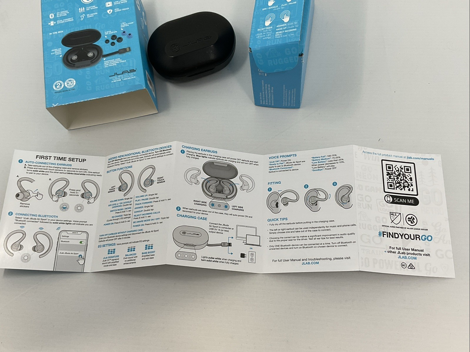 JLab JBuds Air Sport Wireless Earbuds White, 40+ Hours Playtime, Bluetooth